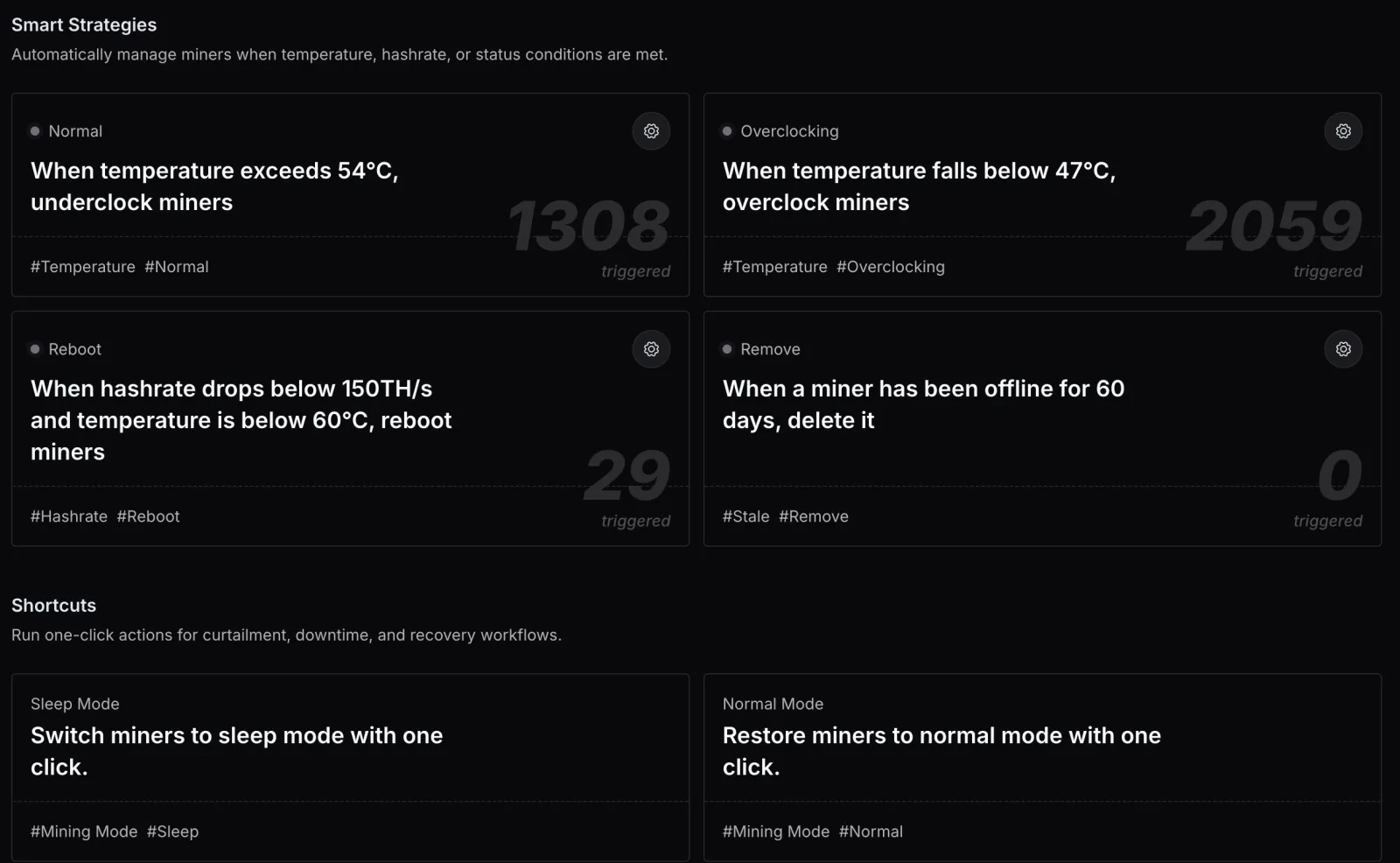 Nonce automated power mode strategy
